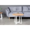 LOFT R Baltas Ø70 ąžuolinis apvalus žurnalinis staliukas : Apdaila - Aliejuota bespalviu aliejumi su kietaisiais vaškais, Aukštis - 44cm