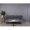 LOFT R ELIPSE 100X60 ąžuolinis ovalus žurnalinis staliukas juodom kojom : Aukštis - 44cm