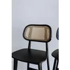 LULA Juodas CANE (66cm) pusbario kėdė
