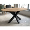 MODERNA OVAL 160x100 ąžuolinis stalas : Apdaila - Aliejuota bespalviu linų sėmenų aliejumi