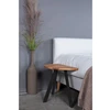 MOON TORI 70 ąžuolinis šoninis staliukas juodom kojom : Apdaila - Be apdailos, Aukštis - 46cm
