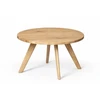 OAKY Ø80 ąžuolinis apvalus žurnalinis staliukas : Apdaila - Be apdailos, Aukštis - 52cm