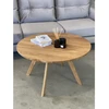 OAKY Ø90 ąžuolinis apvalus žurnalinis staliukas : Apdaila - Be apdailos, Aukštis - 52cm
