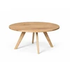 OAKY Ø90 ąžuolinis apvalus žurnalinis staliukas : Apdaila - Be apdailos, Aukštis - 52cm