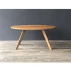OAKY ELIPSE 100X60 ąžuolinis ovalus žurnalinis staliukas : Apdaila - Be apdailos, Aukštis - 48cm