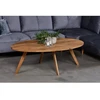 OAKY ELIPSE 140X90 ąžuolinis ovalus žurnalinis staliukas : Apdaila - Be apdailos, Aukštis - 52cm