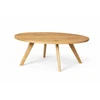OAKY ELIPSE 140X90 ąžuolinis ovalus žurnalinis staliukas : Apdaila - Be apdailos, Aukštis - 52cm