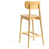 PAULA WOODEN (70cm) pilnai ąžuolinė baro kėdė : Apdaila - Be apdailos