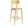 PAULA WOODEN (70cm) pilnai ąžuolinė baro kėdė : Apdaila - Be apdailos
