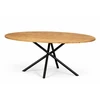 SPYDER OVAL 160X100 ąžuolinis stalas : Apdaila - Be apdailos