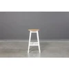 STOOL Baltas MIX ąžuolinė baro (69cm) taburetė