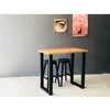 STOOL Juodas ąžuolinė baro (69cm) taburetė