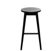 STOOL Juodas ąžuolinė baro (69cm) taburetė