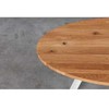 TORI Baltas Ø80 ąžuolinis apvalus žurnalinis staliukas : Apdaila - Be apdailos, Aukštis - 50cm
