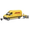 BRUDER 1:16 siuntų pristatymo furgonas MB Sprinter DHL su vairuotoju, 02671