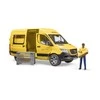 BRUDER 1:16 siuntų pristatymo furgonas MB Sprinter DHL su vairuotoju, 02671