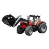 BRUDER Massey Ferguson 7480 krautuvas su priekaba rąstams, 2046