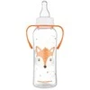 CANPOL 11/845 Standartinis buteliukas su rankenomis 250ml CUTE ANIMALS oranžinė