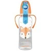 CANPOL 11/845 Standartinis buteliukas su rankenomis 250ml CUTE ANIMALS oranžinė