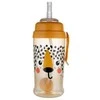 CANPOL BABIES neišsipilanti sportinė gertuvė su šiaudeliu BabiesBoo cheetah, 270 ml, 56/510_ora