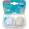 CANPOL BABIES silikoniniai simetriniai čiulptukai NUDE, Mėlyna, 6-18m, 2 vnt., 23/226_blu
