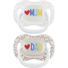 CANPOL BABIES silikoninis simetrinis čiulptukas LoveMum&Dad, 6-18m, 2 vnt., 34/940