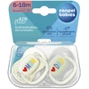 CANPOL BABIES silikoninis simetrinis čiulptukas LoveMum&Dad, 6-18m, 2 vnt., 34/940