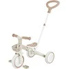 GLOBBER mokomasis triratukas Learning Trike, 3in1 Plus, kokosinis, 738-466