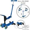 GLOBBER paspirtukas Go Up Sporty Lights 360°, tamsiai mėlynas, 456-600 S