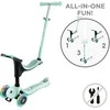 GLOBBER paspirtukas Go-Up Sporty Lights, spalva: mėtinė