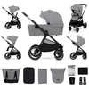 KINDERKRAFT universalus vežimas 2IN1 NEA 2.0, platinum pilkas, KSNEA002GRY2000