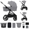KINDERKRAFT universalus vežimas 2IN1 NEA 2.0, platinum pilkas, KSNEA002GRY2000