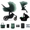 KINDERKRAFT universalus vežimėlis 3in1 PRIME 2 3IN1 MINK PRO tamsiai žalios spalvos, KSPRIM02GRE300I