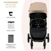 Vėžimėlis KINDERKRAFT MITZY LINEN BEIGE, KSMITZ00BEG0000