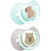 LOVI dinaminis silikoninis čiulptukas CapiChill Boy, 0-6m, 2 vnt., 22/932boy
