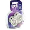 LOVI silikoniniai dinaminiai čiulptukai Night&amp;Day Hedgehog, 6-18M, 2vnt., 22/930