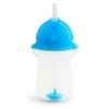 MUNCHKIN gertuvė su šiaudeliu ir svareliu, mėlynos spalvos, 12mėn+, 296ml, 01246101