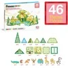 PICASSO TILES Magnetinis konstruktorius su 8 gyvūnais Safari 46 det., PTQ12