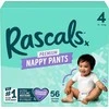 Rascal And Friends RASCALS sauskelnės-kelnaitės, 4 dydis, 10-15 kg., 56 vnt.
