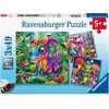 RAVENSBURGER Dėlionė dėlionė Mažieji sodo drakonai, 3x49 det., 12004301 0