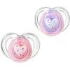TOMMEE TIPPEE silikoniniai čiulptukai NIGHT STYLE, 6-18 mėn., 2 vnt., 433661