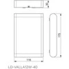 GTV Fasadinis šviestuvas dvikryptis LED VALLA, 12W, 960lm, AC220-240V, 50/60Hz, IP54, 4000K