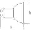 Bikuvalt LED lemputė, SMD 2835, 4000K, GU10, 10W, AC220-240V, šviesos kampas 120°, 720lm, 87mA
