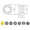 GTV Jutiklinis jungiklis, apšviečiamas, 12 V DC, maks. 20 W, laidas 1500 mm, chromuotas