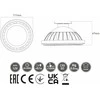 GTV LED lemputė, AR111, 3000K, G53, 12,5 W, DC12V, 120°, 1100lm, balta