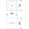 GTV LED šviestuvas Bianco CP, 8W, 680lm, ra≥80, ip20, 36°, 2700/3300 / 4000K, kvadratas, baltas