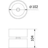 GTV LED šviestuvas Bianco CP, 8W, 680lm, ra≥80, ip20, 36°, 2700/3300 / 4000K, apvalus, baltas