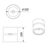 Lubinis šviestuvas GTV Šviestuvas LED BIANCO , 15W, 1500lm, AC220-240V, 50/60 Hz, PF> 0,5, Ra≥80, IP20, IK06.36 °