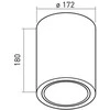 GTV Lubinis šviestuvas DRAGO, maks. 60W, E27, AC220-240V, 50-60Hz, IP20, 172*180mm, juodas