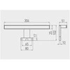 Sieninis šviestuvas GTV LED šviestuvas Catania 600mm, 12W, AC220-240V, 50/60Hz, 4000K, IP44, RA >80, 960lm, baltas